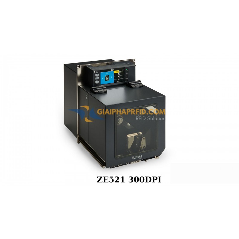 Máy in mã vạch công nghiệp RFID Zebra ZE521 300dpi 